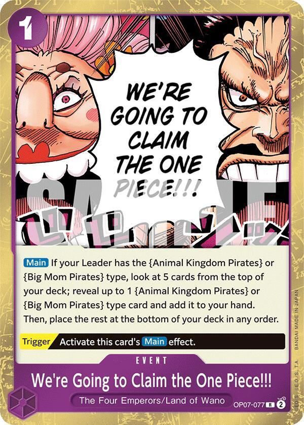 We're Going to Claim the One Piece!!! OP07-077 (500 Years in the Future)  - Foil | Good Games Morley