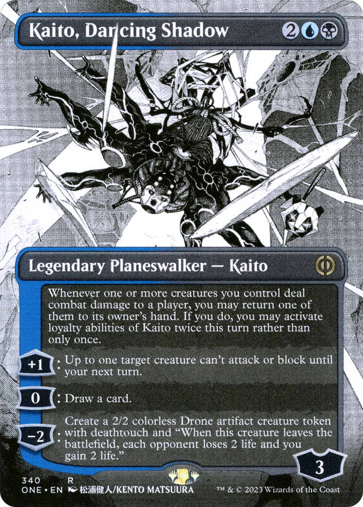 Kaito, Dancing Shadow (Borderless Manga) [Phyrexia: All Will Be One] | Good Games Morley