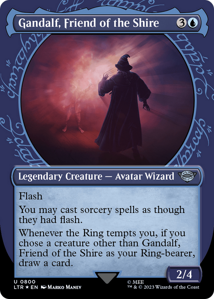 Gandalf, Friend of the Shire (Showcase) (Surge Foil) [The Lord of the Rings: Tales of Middle-Earth] | Good Games Morley