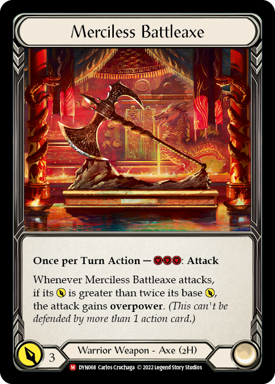 Merciless Battleaxe [DYN068] (Dynasty)  Rainbow Foil | Good Games Morley