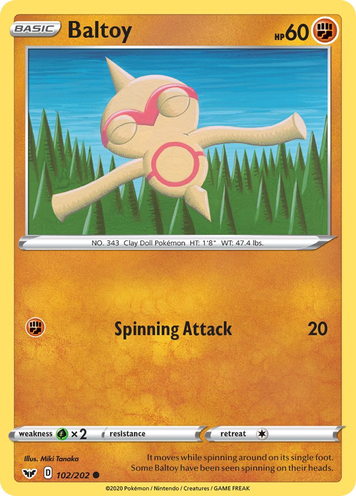 Baltoy (102/202) [Sword & Shield: Base Set] | Good Games Morley