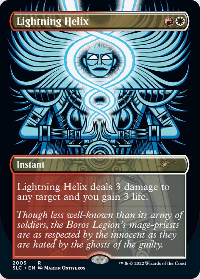 Lightning Helix (Borderless) [Secret Lair Countdown Kit] | Good Games Morley
