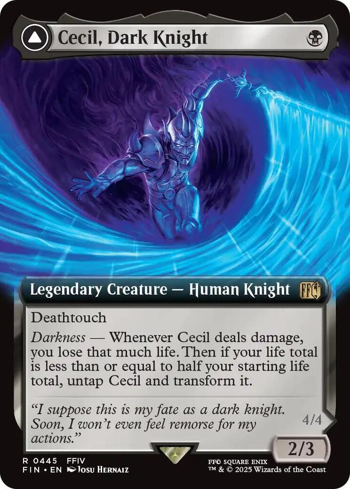 Cecil, Dark Knight // Cecil, Redeemed Paladin 445/309 (FINAL FANTASY)  - Extended Art | Good Games Morley