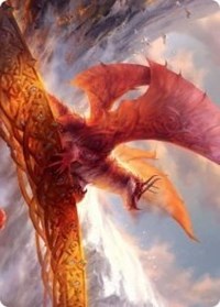 Goldspan Dragon Art Card [Kaldheim Art Series] | Good Games Morley