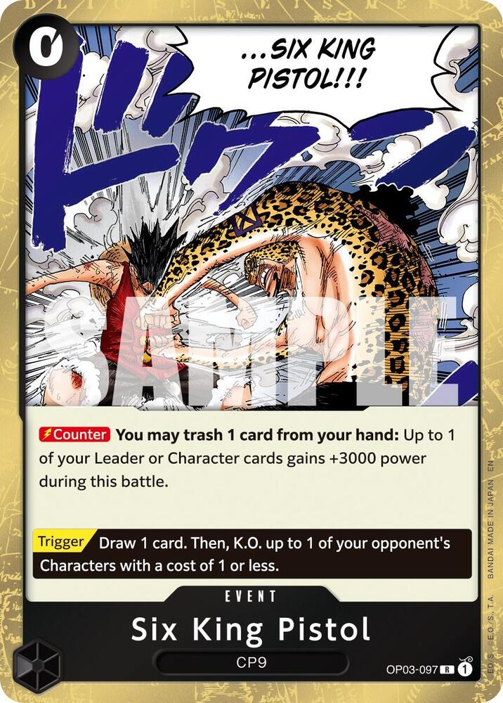 Six King Pistol (Reprint) OP03-097 (Premium Booster -The Best- Vol. 2)  - Foil | Good Games Morley