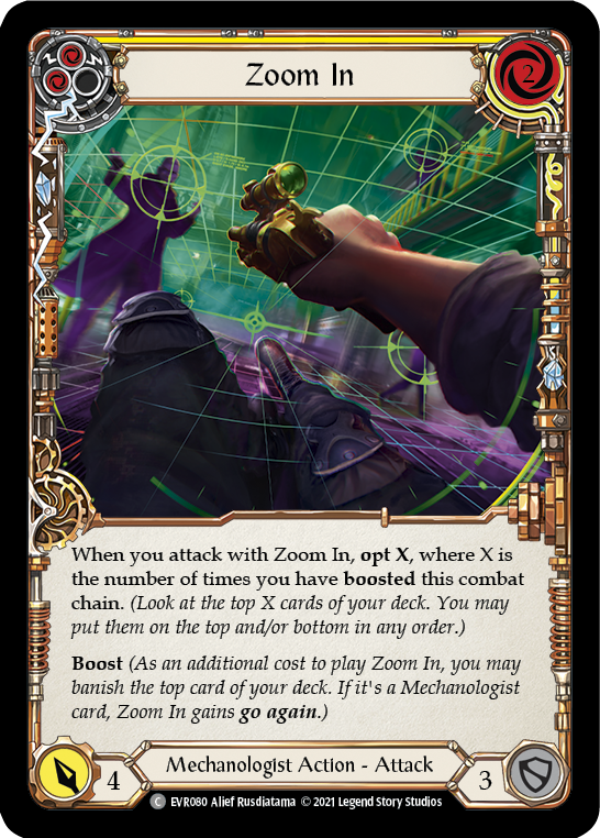 Zoom In (Yellow) [EVR080] (Everfest)  1st Edition Rainbow Foil | Good Games Morley