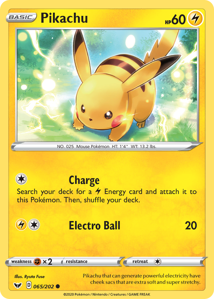 Pikachu (065/202) [Sword & Shield: Base Set] | Good Games Morley