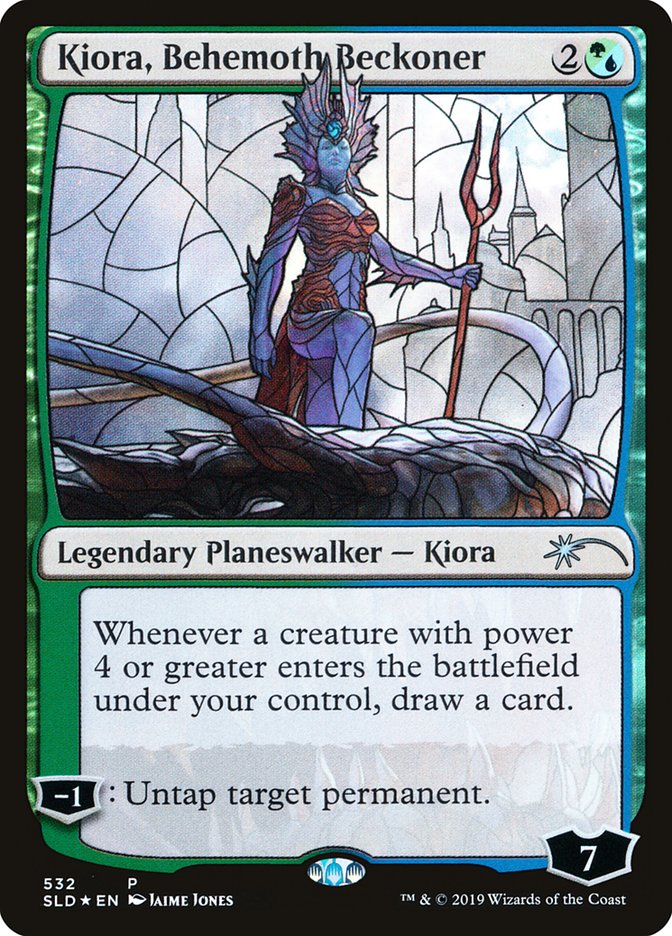 Kiora, Behemoth Beckoner (Stained Glass) [Secret Lair Drop Promos] | Good Games Morley