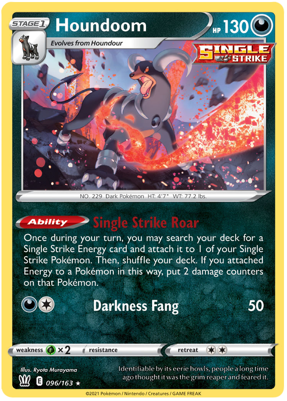 Houndoom (096/163) (Theme Deck Exclusive) [Sword & Shield: Battle Styles] | Good Games Morley