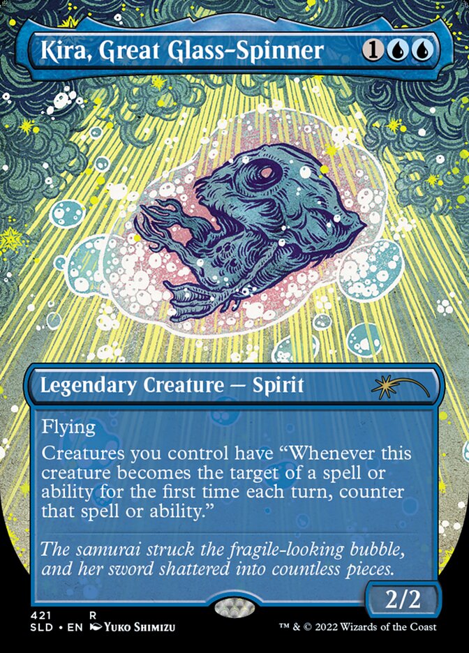 Kira, Great Glass-Spinner (Borderless) [Secret Lair Drop Series] | Good Games Morley
