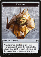 Daretti, Scrap Savant Emblem // Thopter Double-Sided Token [Commander 2016 Tokens] | Good Games Morley