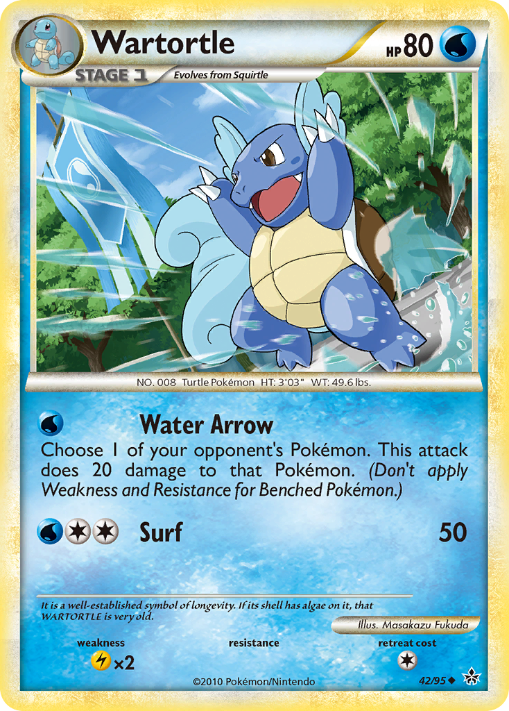 Wartortle (42/95) [HeartGold & SoulSilver: Unleashed] | Good Games Morley