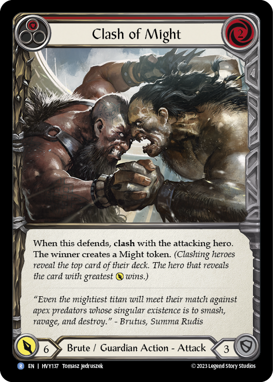 Clash of Might (Red) [HVY137] (Heavy Hitters)  Rainbow Foil | Good Games Morley
