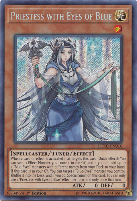Priestess with Eyes of Blue [LCKC-EN016] Secret Rare | Good Games Morley