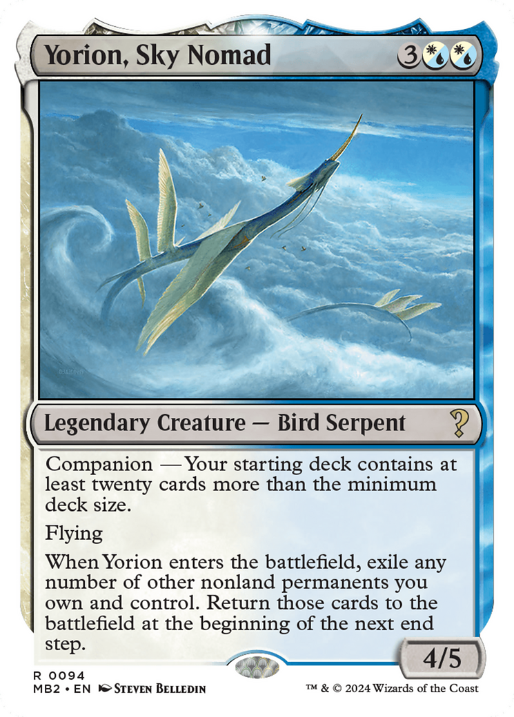 Yorion, Sky Nomad (White Border) [Mystery Booster 2] | Good Games Morley