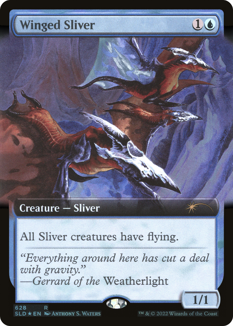 Winged Sliver (Extended Art) [Secret Lair Drop Promos] | Good Games Morley