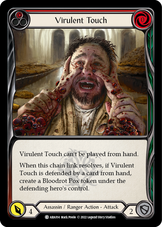 Virulent Touch (Red) [ARA014] (Outsiders Arakni Blitz Deck) | Good Games Morley