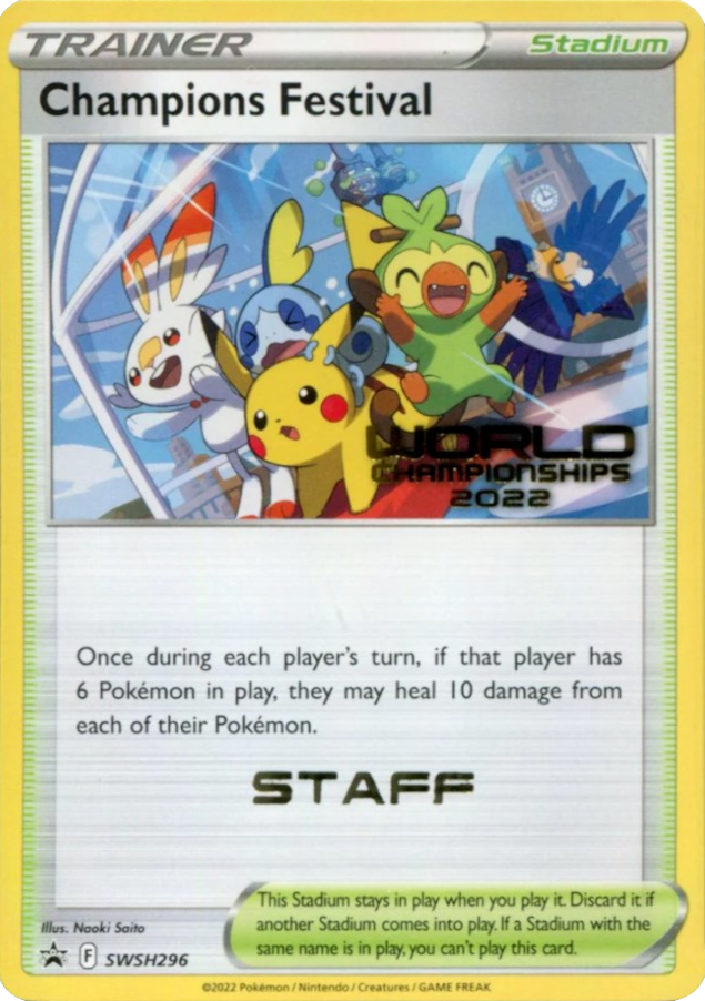 Champions Festival (SWSH296) (Staff) [Sword & Shield: Black Star Promos] | Good Games Morley