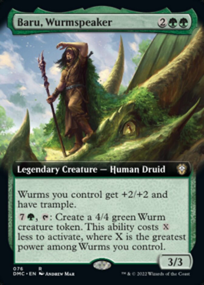 Baru, Wurmspeaker (Extended Art) [Dominaria United Commander] | Good Games Morley