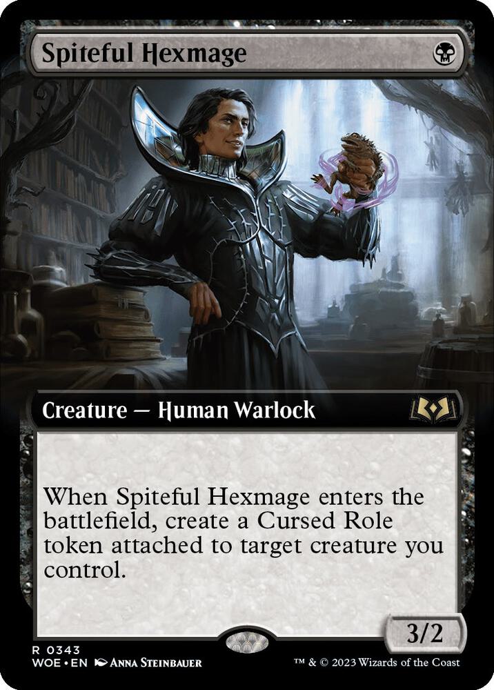 Spiteful Hexmage 343 (Wilds of Eldraine)  - Extended Art Foil | Good Games Morley