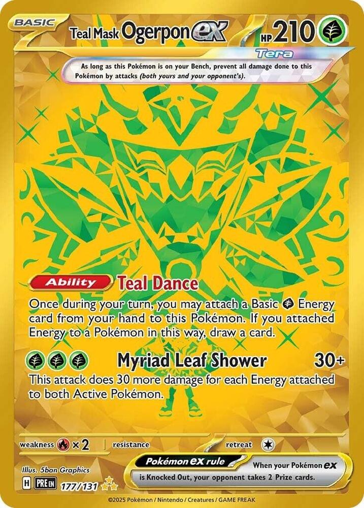 Teal Mask Ogerpon ex (177/131) [Scarlet & Violet: Prismatic Evolutions] | Good Games Morley