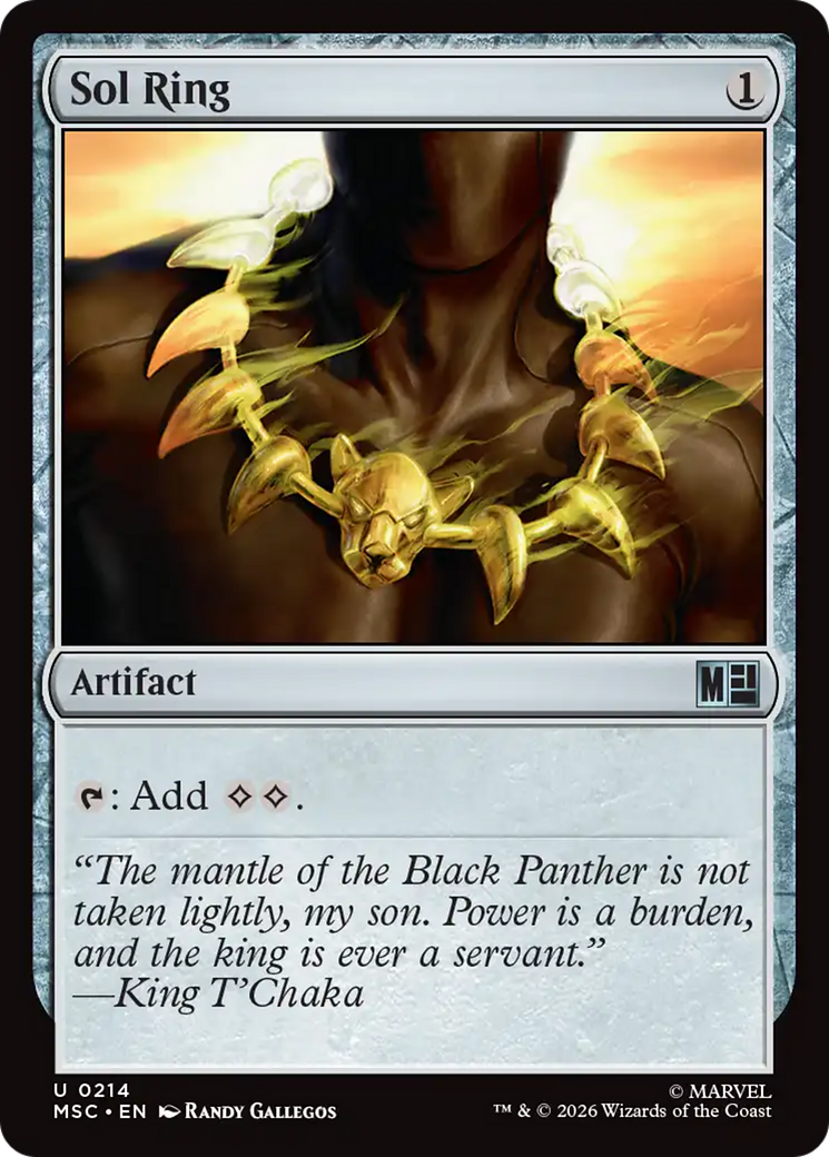 Sol Ring (0214) (Surge Foil) [Marvel Super Heroes Commander] | Good Games Morley