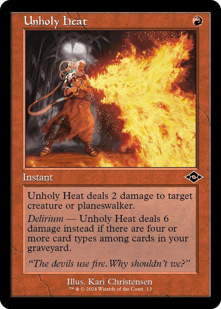 Unholy Heat Retro Frame 13 (Modern Horizons 2)  - Foil | Good Games Morley
