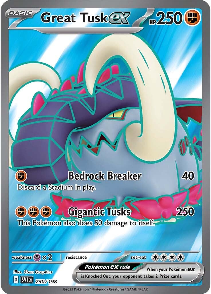 Great Tusk ex (230/198) [Scarlet & Violet: Base Set] | Good Games Morley