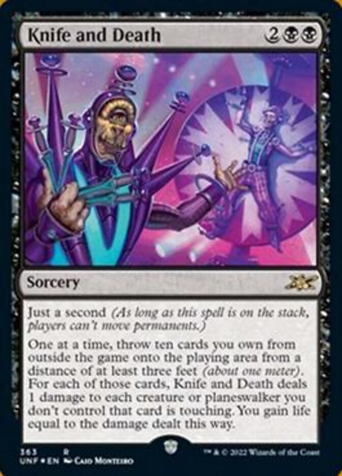 Knife and Death (Galaxy Foil) [Unfinity] | Good Games Morley