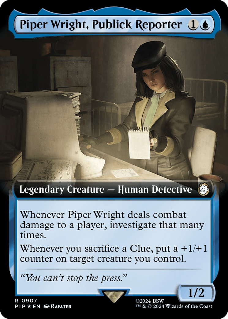Piper Wright, Publick Reporter (Extended Art) (Surge Foil) [Fallout] | Good Games Morley