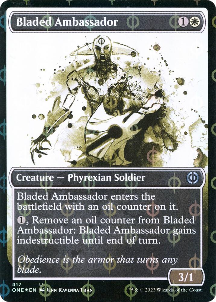 Bladed Ambassador 417/271 (Phyrexia: All Will Be One)  - Showcase Compleat Foil | Good Games Morley
