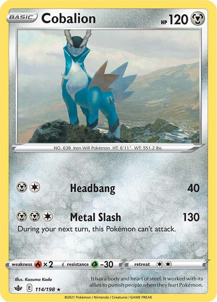 Cobalion 114/198 (SWSH06: Chilling Reign)  - Holofoil | Good Games Morley