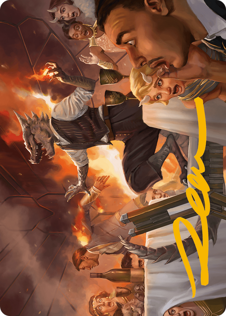 Party Thrasher Art Card (Gold-Stamped Signature) [Modern Horizons 3 Art Series] | Good Games Morley