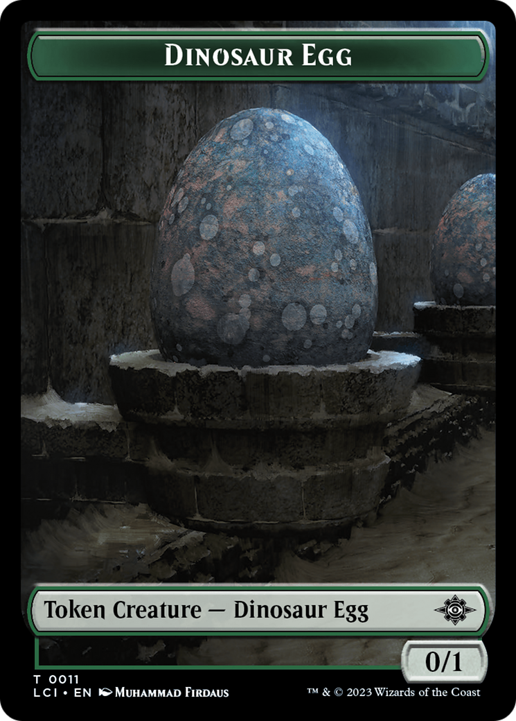Dinosaur Egg // Dinosaur (0010) Double-Sided Token [The Lost Caverns of Ixalan Tokens] | Good Games Morley