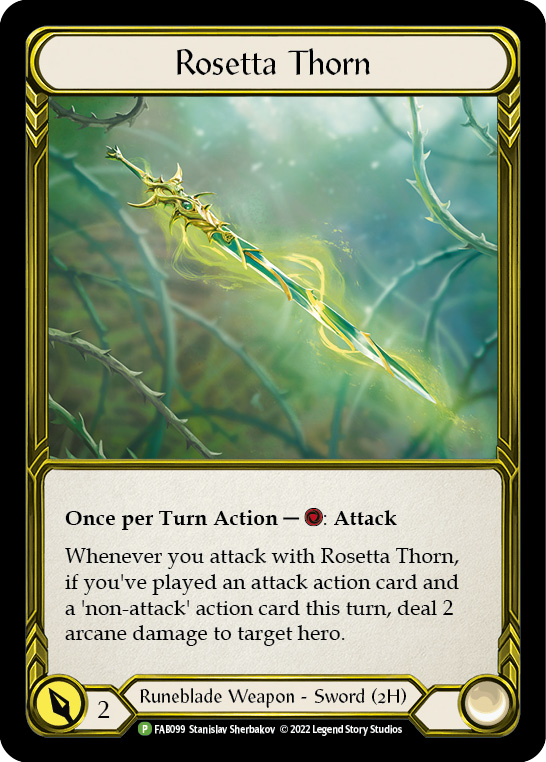 Rosetta Thorn (Golden) [FAB099] (Promo)  Cold Foil | Good Games Morley