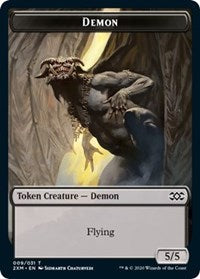 Demon // Elemental Double-Sided Token [Double Masters Tokens] | Good Games Morley