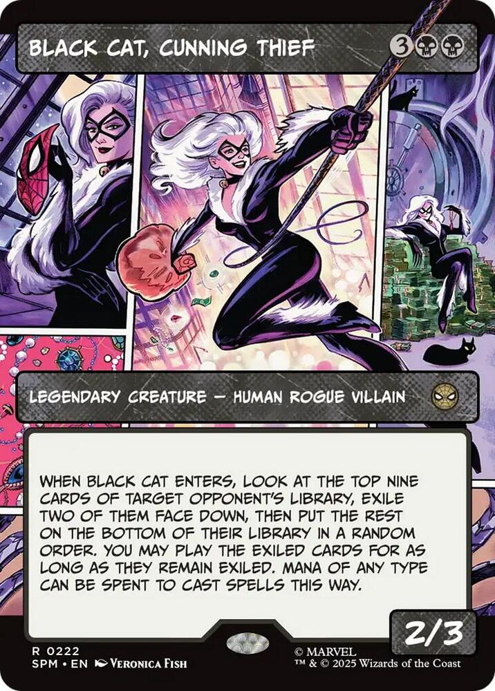 Black Cat, Cunning Thief 222/198 (Marvel's Spider-Man)  - Showcase | Good Games Morley