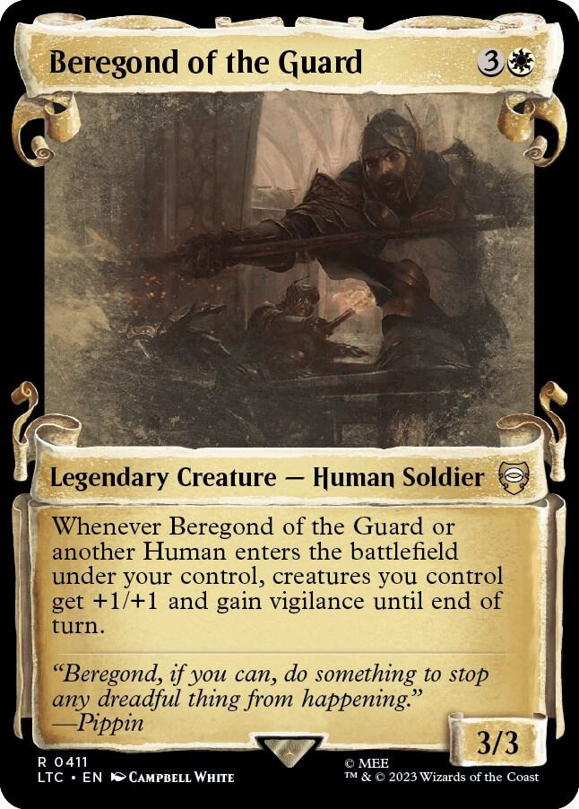 Beregond of the Guard Showcase Scrolls 411 (Commander: The Lord of the Rings: Tales of Middle-earth)  - Showcase Scroll Foil | Good Games Morley