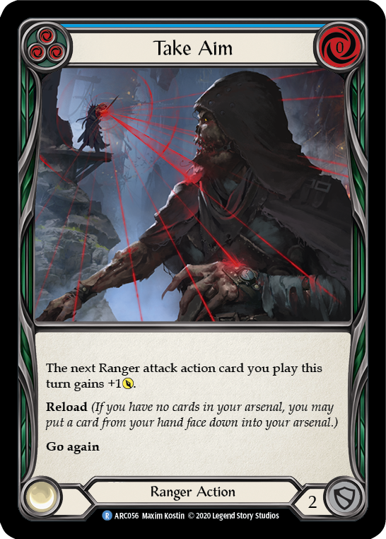 Take Aim (Blue) [U-ARC056] (Arcane Rising Unlimited)  Unlimited Rainbow Foil | Good Games Morley