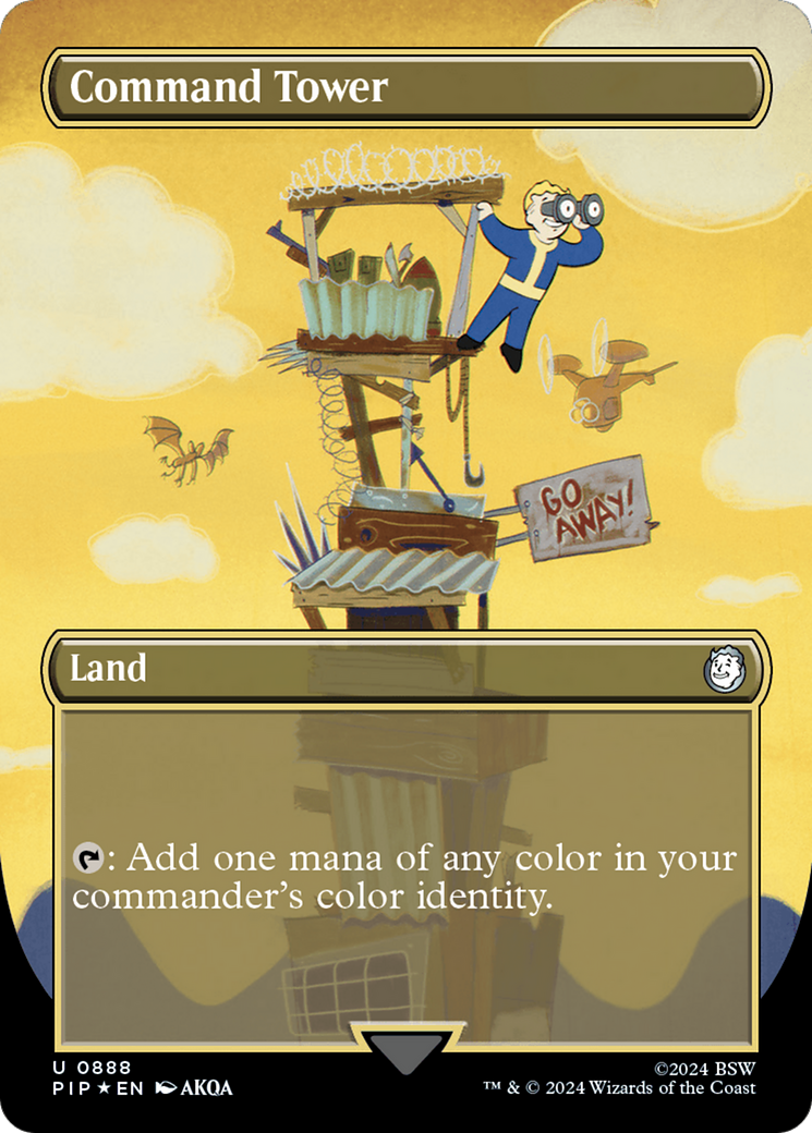 Command Tower (Borderless) (Surge Foil) [Fallout] | Good Games Morley