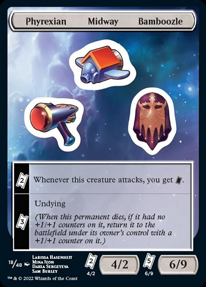 Phyrexian Midway Bamboozle [Unfinity Stickers] | Good Games Morley