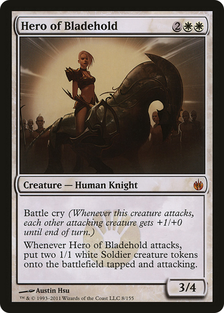 Hero of Bladehold (Mirrodin Besieged) (Oversized) [Oversize Cards] | Good Games Morley
