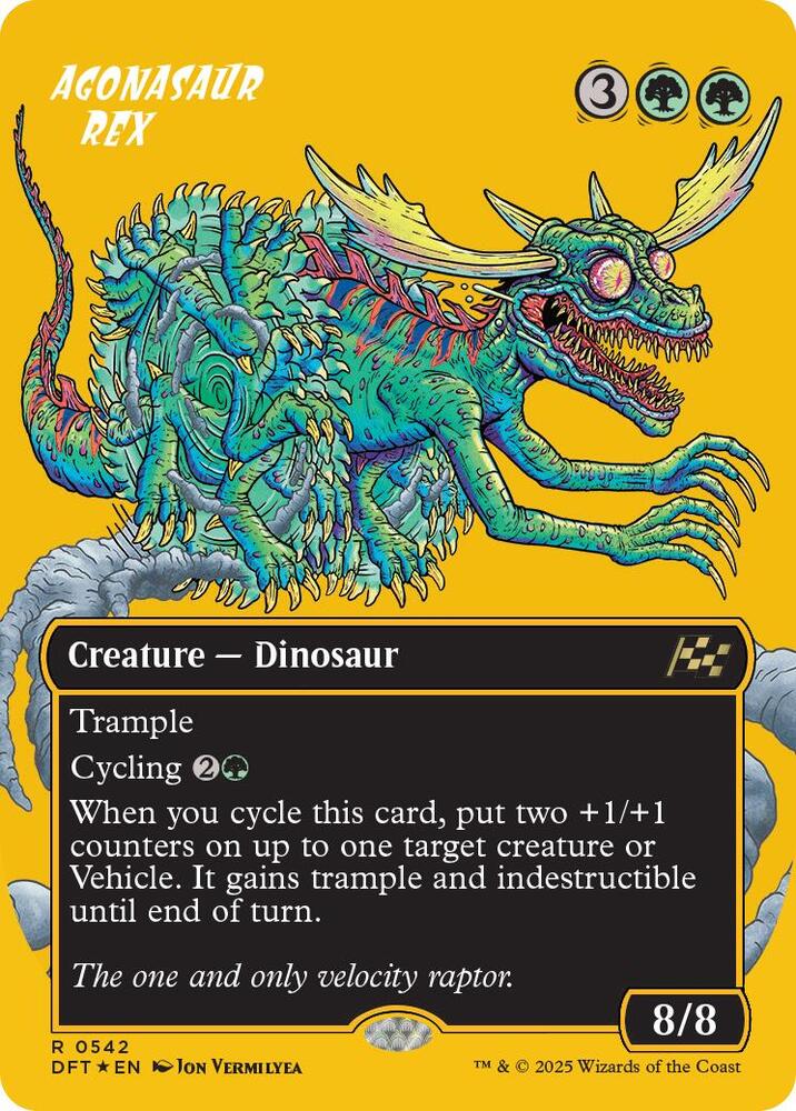 Agonasaur Rex 542/291 (Aetherdrift)  - Borderless First-Place Foil | Good Games Morley