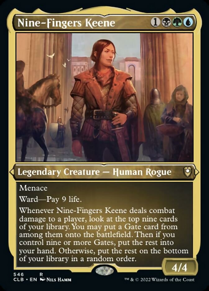 Nine-Fingers Keene (Foil Etched) [Commander Legends: Battle for Baldur's Gate] | Good Games Morley