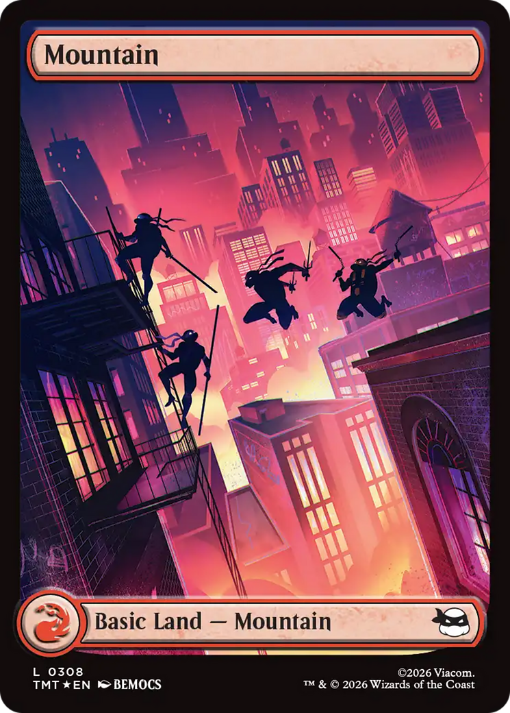 Mountain (0308) (Surge Foil) [Teenage Mutant Ninja Turtles] | Good Games Morley