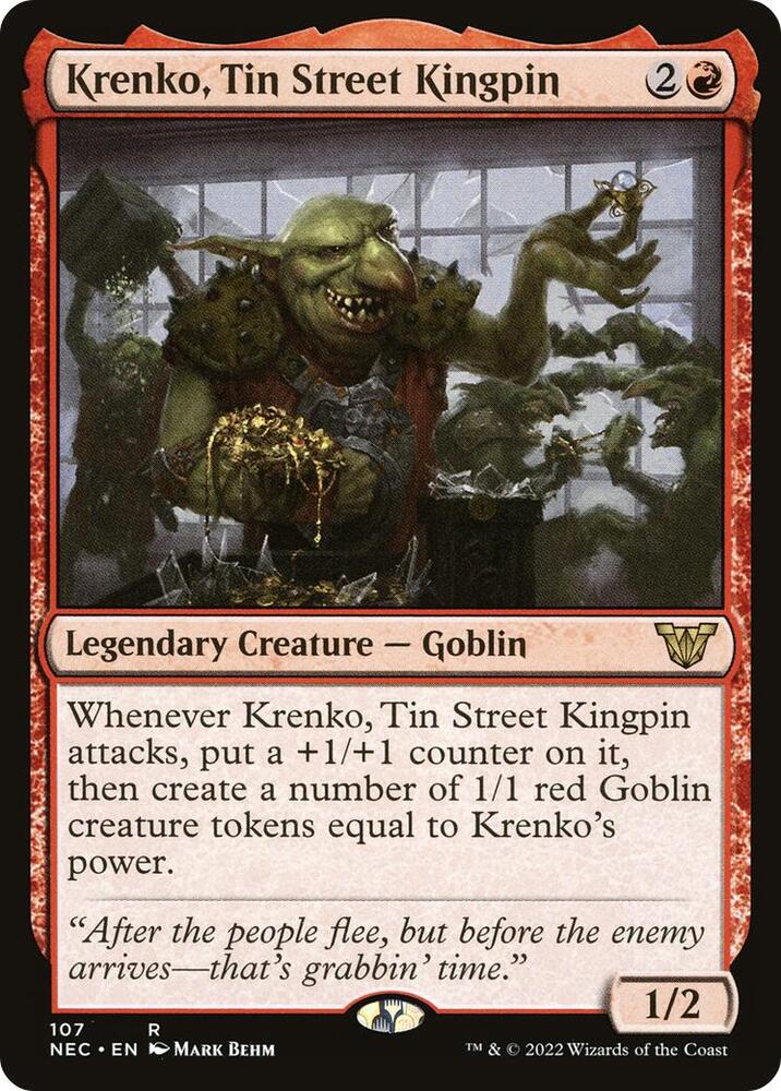 Krenko, Tin Street Kingpin 107/38 (Commander: Kamigawa: Neon Dynasty)  | Good Games Morley