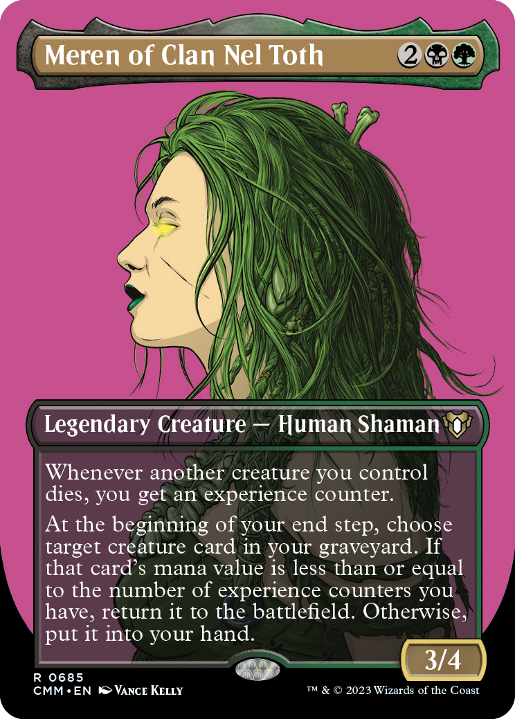 Meren of Clan Nel Toth (Borderless Profile) [Commander Masters] | Good Games Morley