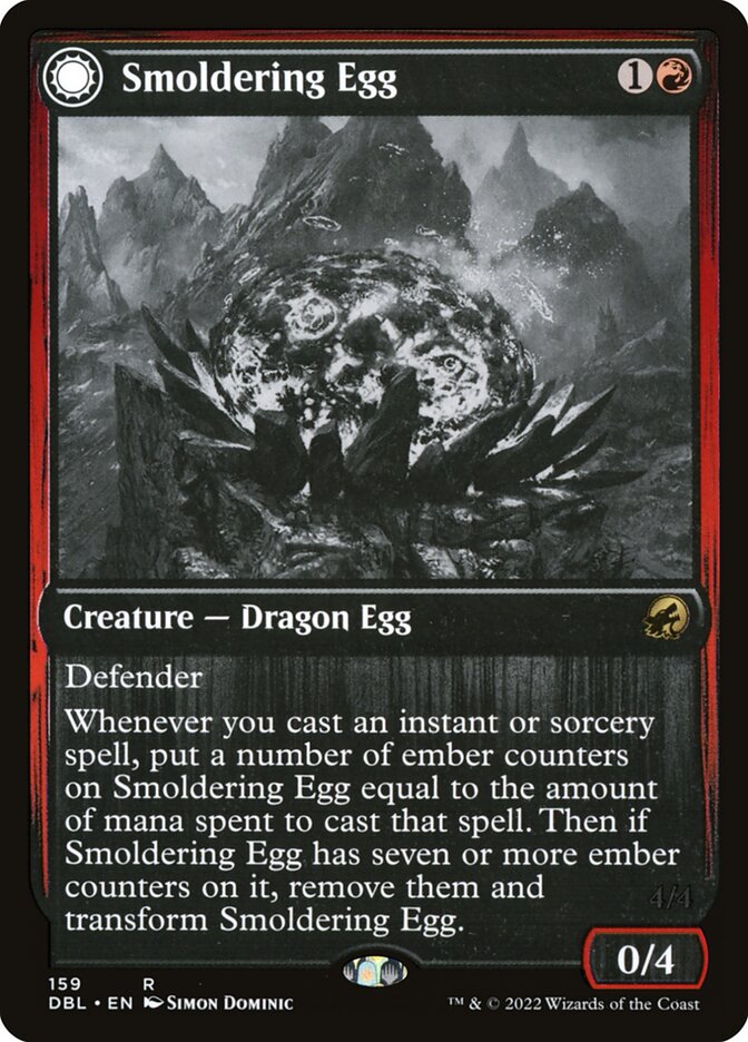 Smoldering Egg // Ashmouth Dragon 159/534 (Innistrad: Double Feature)  | Good Games Morley