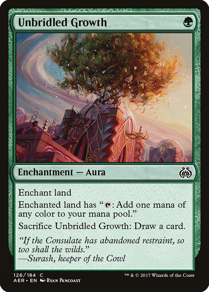 Unbridled Growth 126/184 (Aether Revolt)  - Foil | Good Games Morley