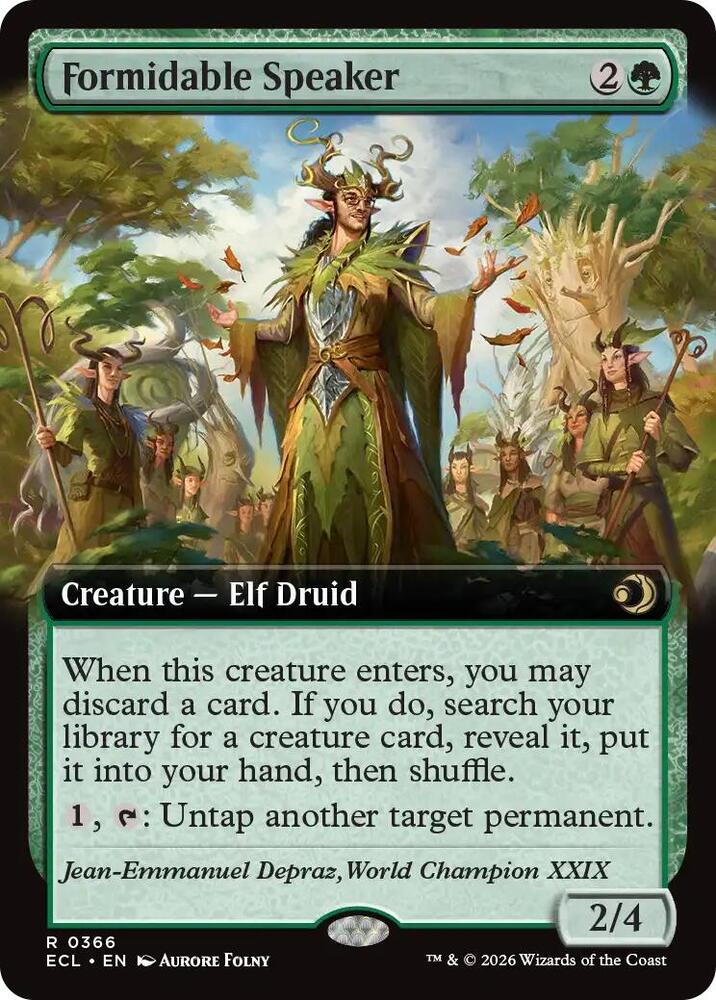 Formidable Speaker  366/273 (Lorwyn Eclipsed)  - Extended Art Foil | Good Games Morley